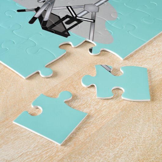 Illustration eines Chasmosaurus, der die Trommeln  Puzzle (Seite)