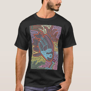 Illustration eines Fisches basierend auf einem Kun T-Shirt