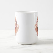 Illustration eines floralen Pferdes Kaffeetasse (Mittel)