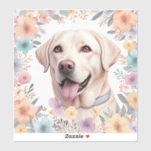 Illustration eines florigen, fantastischen Labrado Aufkleber