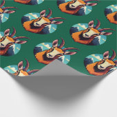 Illustration eines Gämsekopfes Geschenkpapier (Ecke)