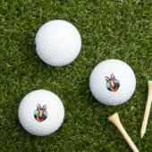 Illustration eines Gämsekopfes Golfball (Insitu Gras)