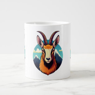 Illustration eines Gämsekopfes Jumbo-Tasse