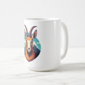 Illustration eines Gämsekopfes Kaffeetasse (VorderseiteRechts)