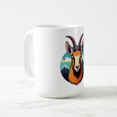 Illustration eines Gämsekopfes Kaffeetasse (Vorderseite Links)