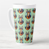 Illustration eines Gämsekopfes Milchtasse (Linke Ecke)