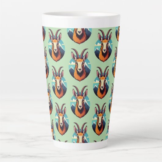 Illustration eines Gämsekopfes Milchtasse (Vorderseite)