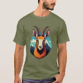 Illustration eines Gämsekopfes T-Shirt (Vorderseite)