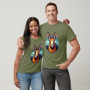 Illustration eines Gämsekopfes T-Shirt