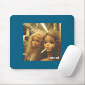Illustration eines gestressten Puppen-Gesichts als Mousepad (Mit Mouse)