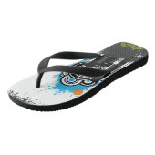 Illustration eines grungy Stadtbildes Badesandalen (Schrägansicht)