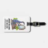 Illustration eines Iguanodon, das das Make-up anbr Gepäckanhänger (Vorderseite horizontal)