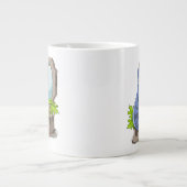 Illustration eines Iguanodon, das das Make-up anbr Jumbo-Tasse (Vorderseite)