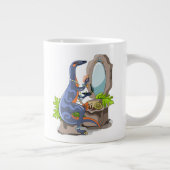 Illustration eines Iguanodon, das das Make-up anbr Jumbo-Tasse (Rechts)