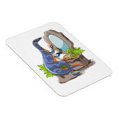 Illustration eines Iguanodon, das das Make-up anbr Magnet (Rechte Seite)