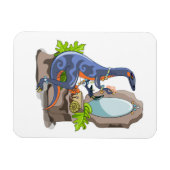 Illustration eines Iguanodon, das das Make-up anbr Magnet (Horizontal)