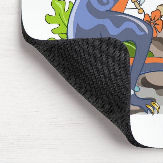 Illustration eines Iguanodon, das das Make-up anbr Mousepad (Ecke)