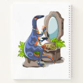 Illustration eines Iguanodon, das das Make-up anbr Notizblock (Rückseite)