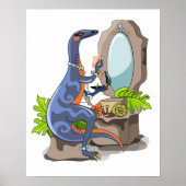 Illustration eines Iguanodon, das das Make-up anbr Poster (Vorne)