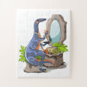 Illustration eines Iguanodon, das das Make-up anbr Puzzle (Vertikal)