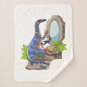 Illustration eines Iguanodon, das das Make-up anbr Sherpadecke (Vorderseite)