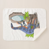 Illustration eines Iguanodon, das das Make-up anbr Sherpadecke (Vorderseite (Horizontal))