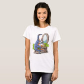 Illustration eines Iguanodon, das das Make-up anbr T-Shirt (Vorne ganz)