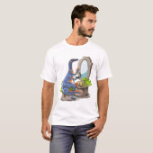 Illustration eines Iguanodon, das das Make-up anbr T-Shirt (Vorne ganz)