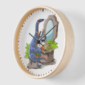 Illustration eines Iguanodon, das das Make-up anbr Uhr (Winkel)