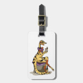 Illustration eines Iguanodon, der ihre Nägel polie Gepäckanhänger (Vorderseite vertikal)