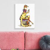 Illustration eines Iguanodon, der ihre Nägel polie Leinwanddruck (Insitu (Wohnzimmer))