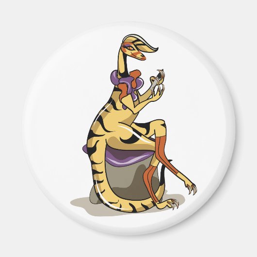 Illustration eines Iguanodon, der ihre Nägel polie Magnet (Vorne)