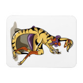 Illustration eines Iguanodon, der ihre Nägel polie Magnet (Horizontal)