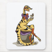Illustration eines Iguanodon, der ihre Nägel polie Mousepad (Vorne)