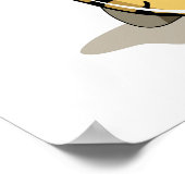 Illustration eines Iguanodon, der ihre Nägel polie Poster (Ecke)