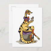 Illustration eines Iguanodon, der ihre Nägel polie Postkarte (Vorne/Hinten)