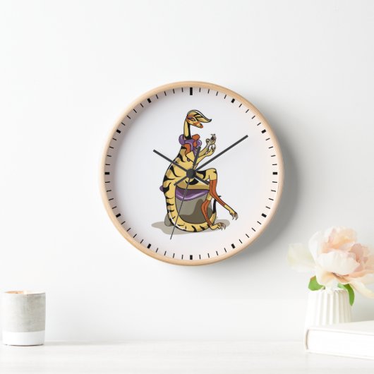 Illustration eines Iguanodon, der ihre Nägel polie Uhr (Zuhause)