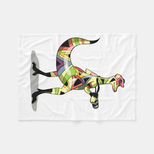 Illustration eines Iguanodon-Fotografen. Fleecedecke (Vorderseite (Horizontal))