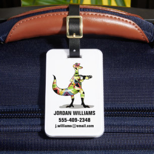 Illustration eines Iguanodon-Fotografen. Gepäckanhänger