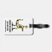 Illustration eines Iguanodon-Fotografen. Gepäckanhänger (Rückseite horizontal)