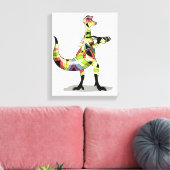 Illustration eines Iguanodon-Fotografen. Leinwanddruck (Insitu (Wohnzimmer))