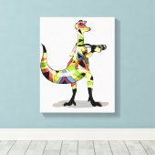 Illustration eines Iguanodon-Fotografen. Leinwanddruck (Insitu (Holzboden))