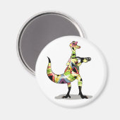 Illustration eines Iguanodon-Fotografen. Magnet (Vorderseite/Rückseite)