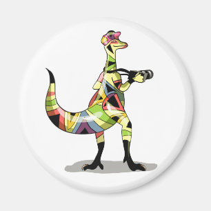 Illustration eines Iguanodon-Fotografen. Magnet