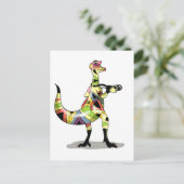 Illustration eines Iguanodon-Fotografen. Postkarte (Stehend Vorderseite)