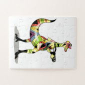 Illustration eines Iguanodon-Fotografen. Puzzle (Horizontal)