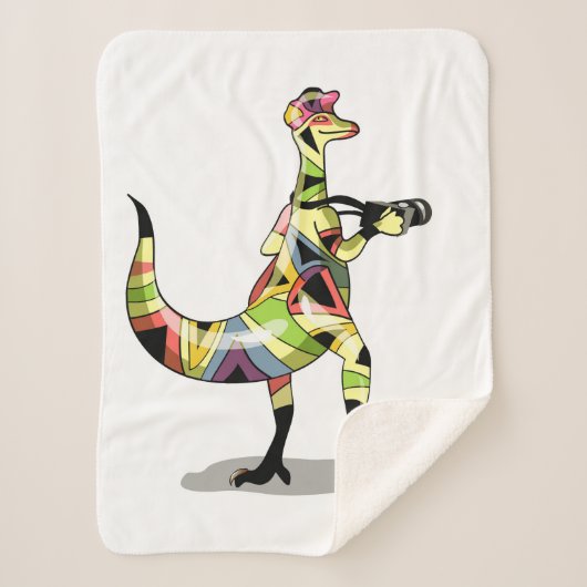 Illustration eines Iguanodon-Fotografen. Sherpadecke (Vorderseite)