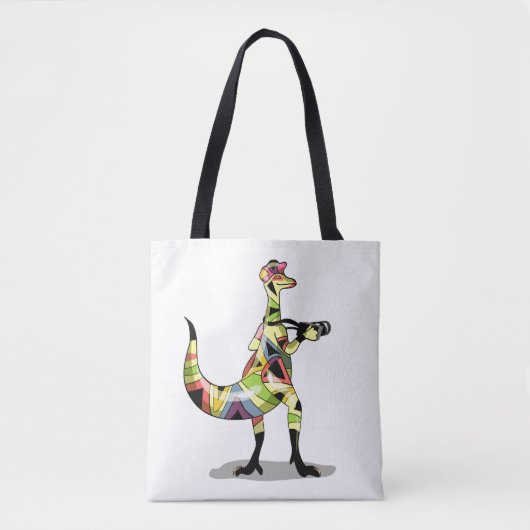 Illustration eines Iguanodon-Fotografen. Tasche (Vorderseite)