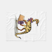 Illustration eines Iguanodon mit Einkaufstaschen. Fleecedecke (Vorderseite (Horizontal))