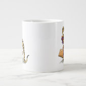 Illustration eines Iguanodon mit Einkaufstaschen. Jumbo-Tasse (Vorderseite)